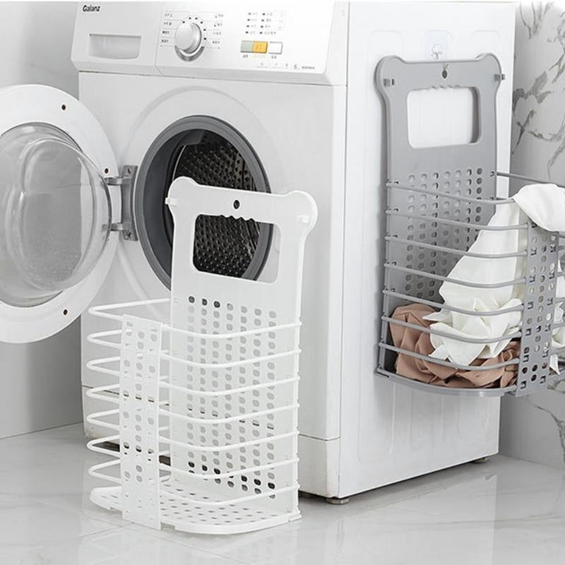 Foldable laundry storage basket