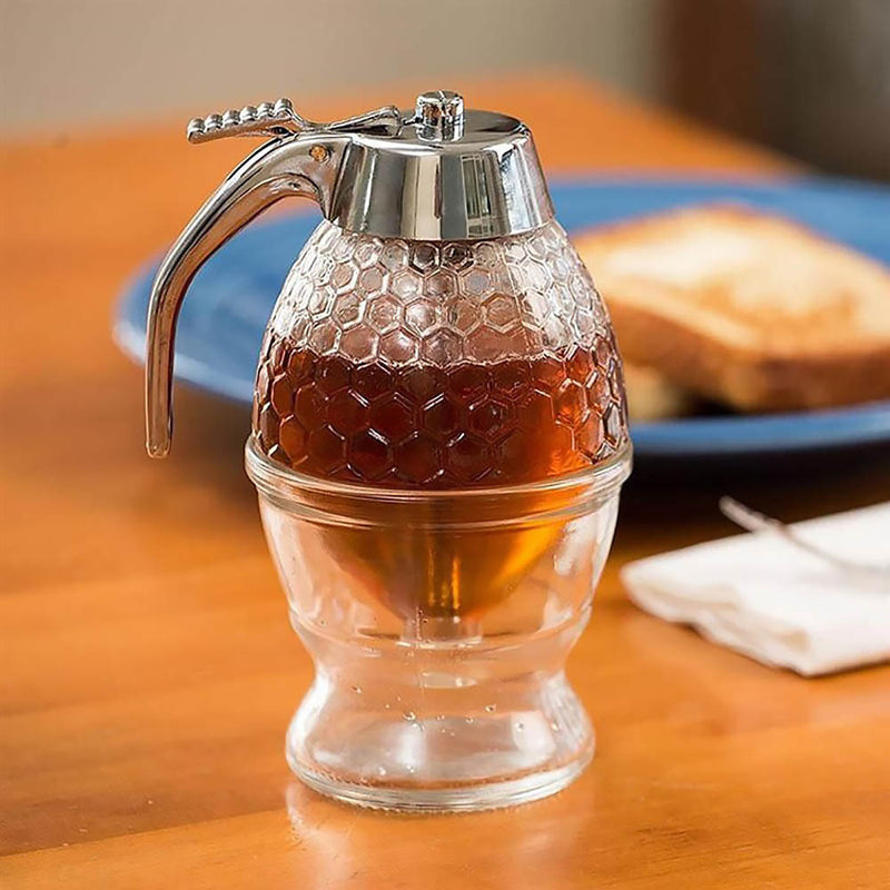 Convenient honey jar with dispenser