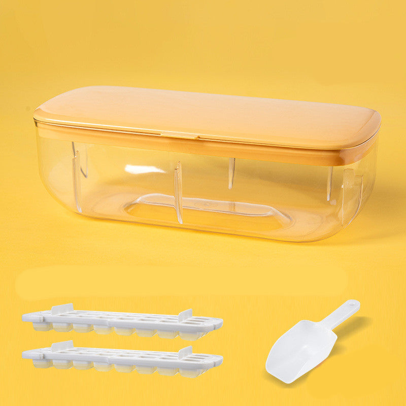 Ice cube tray with storage box