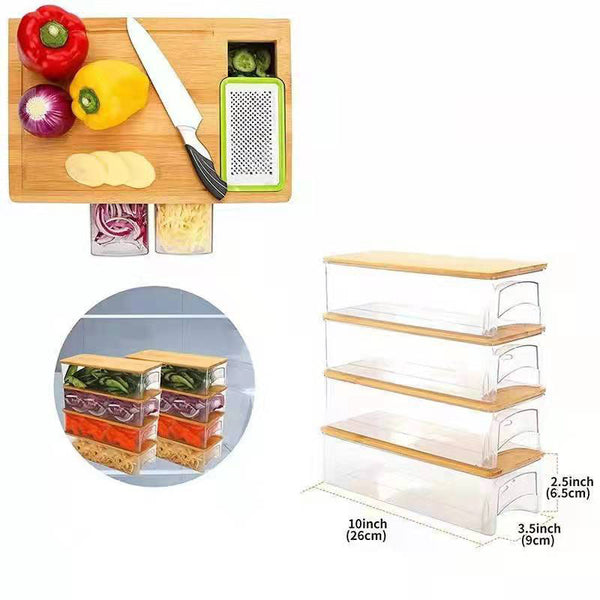 Cutting board with containers – the perfect solution for the kitchen