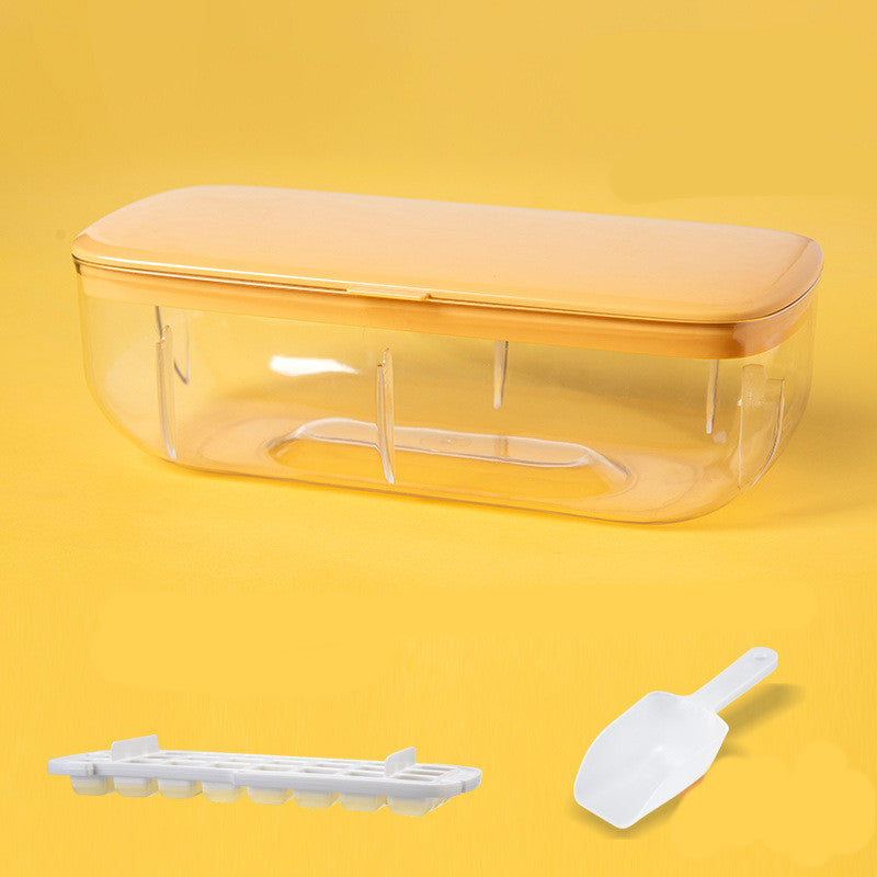 Ice cube tray with storage box