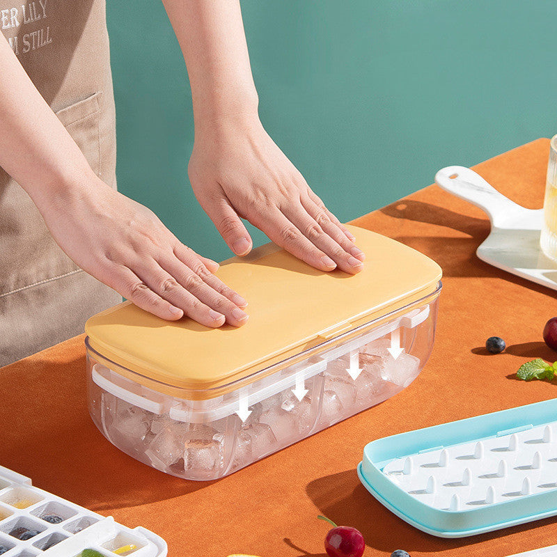 Ice cube tray with storage box