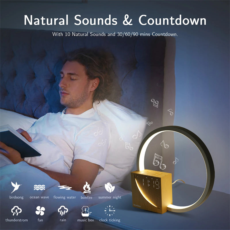 Table lamp with alarm clock - touch control