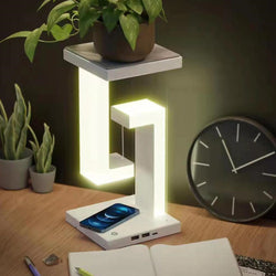 Antigravity wireless charging table lamp