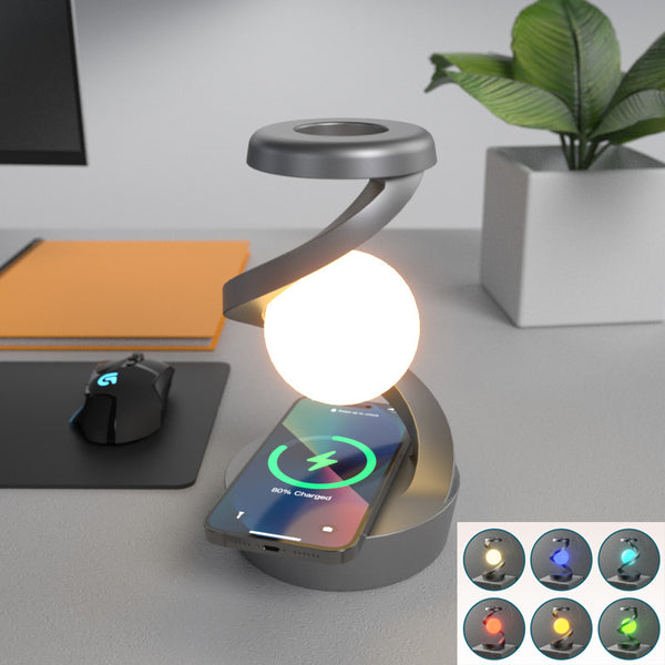 Rotating moon desk lamp