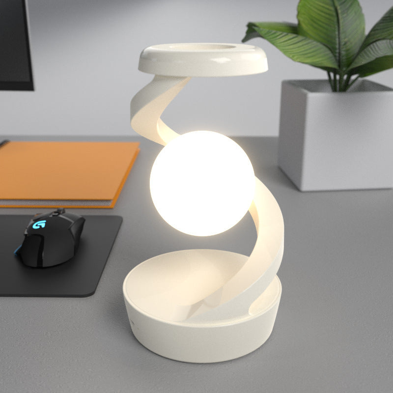 Rotating moon desk lamp